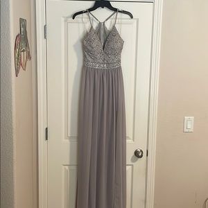 Gray prom dress